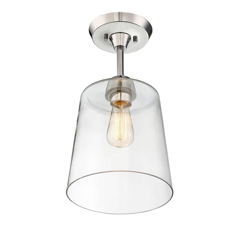 Bellevue Single Light 10" Wide Semi-Flush Ceiling Fixture
