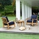 preview thumbnail 8 of 17, Cambridge Casual Leon Teak Outdoor Rocking Chair with Cushion