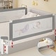 preview thumbnail 2 of 11, Toddler Bed Rail with Detachable Guardrail & Safety Strap 78.7", 2 Side