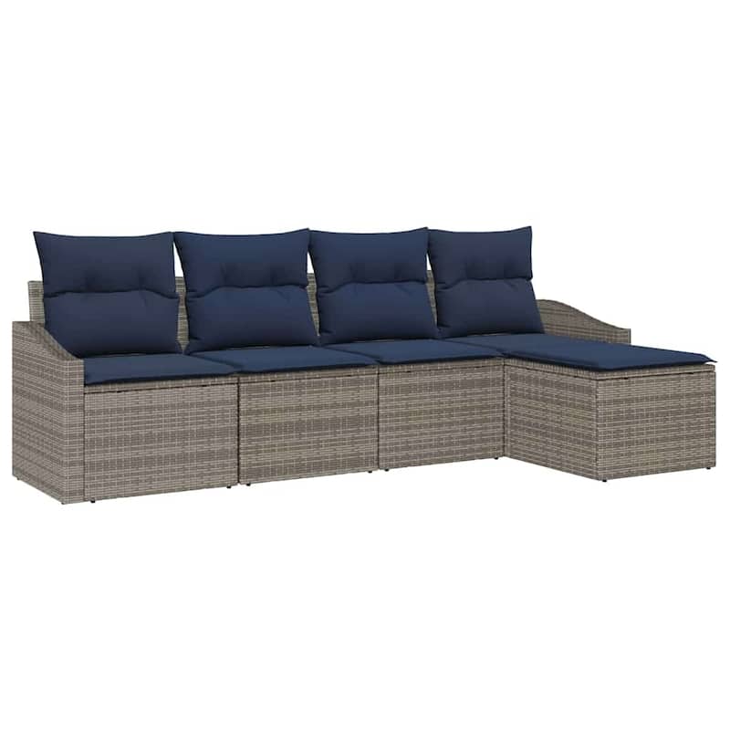 vidaXL 6 Piece Garden Sofa Set with Cushions - 91.7×46.1×27.2