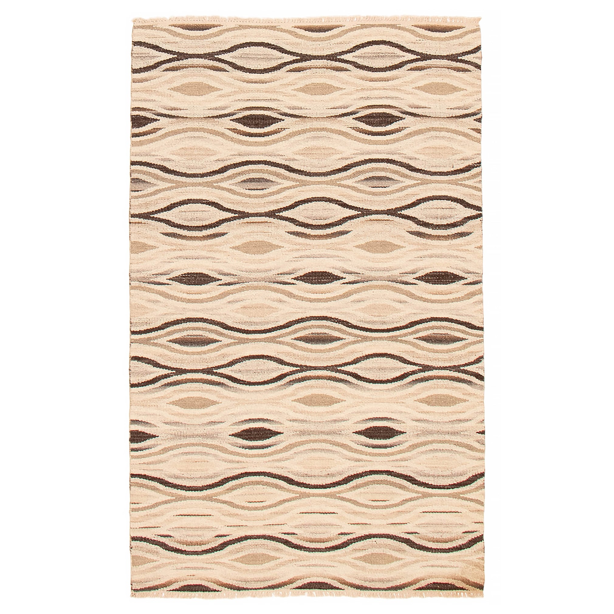 Ankara FW Cream Kilim 5'0" x 8'0" - 5'0 x 8'0