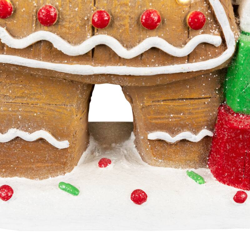 Lighted Gingerbread Cookie Girl Christmas Decoration - 14.5"