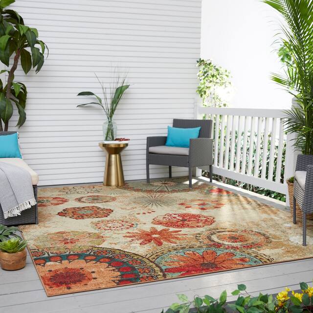 Mohawk Home Alexa Floral Medallion Area Rug