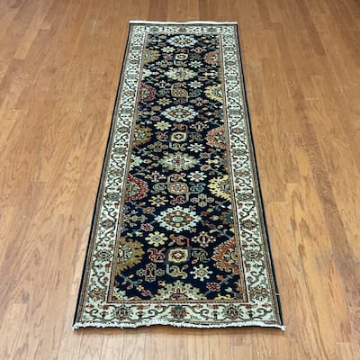 HERAT ORIENTAL Hand-knotted 2'7 x 7'9 Indo Serapi Wool Runner - 2'7" x 7'9"