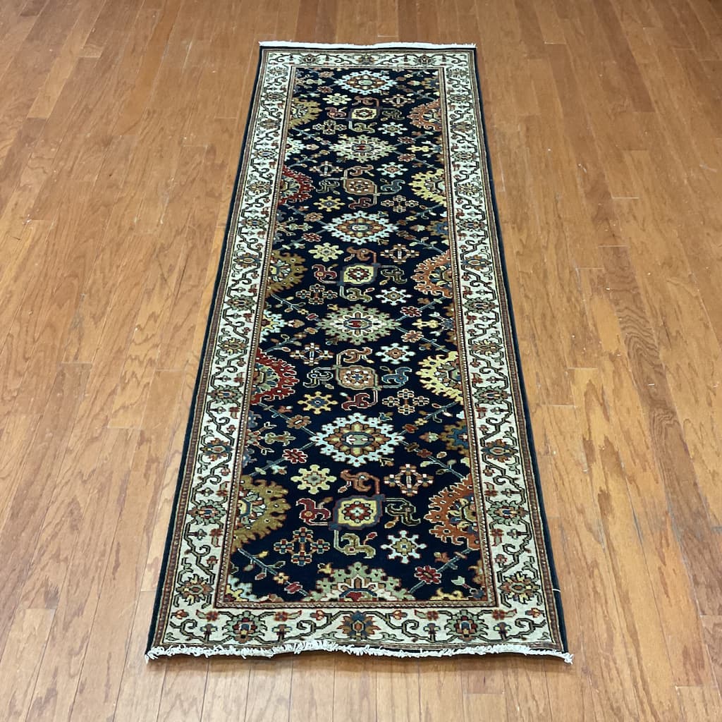 HERAT ORIENTAL Hand-knotted 2'7 x 7'9 Indo Serapi Wool Runner - 2'7" x 7'9"