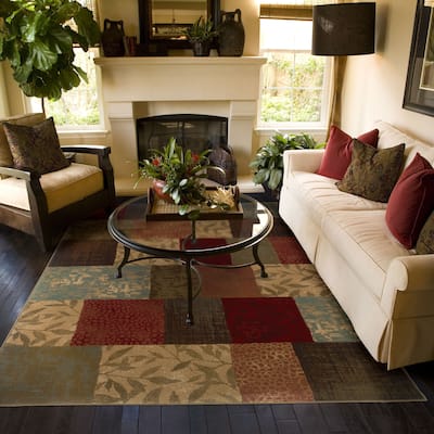 Del Mar Leaves Colorblock Area Rug