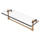 preview thumbnail 33 of 55, Allied Brass 16 Inch Glass Vanity Shelf with Integrated Towel Bar 16 - Golden Yellow
