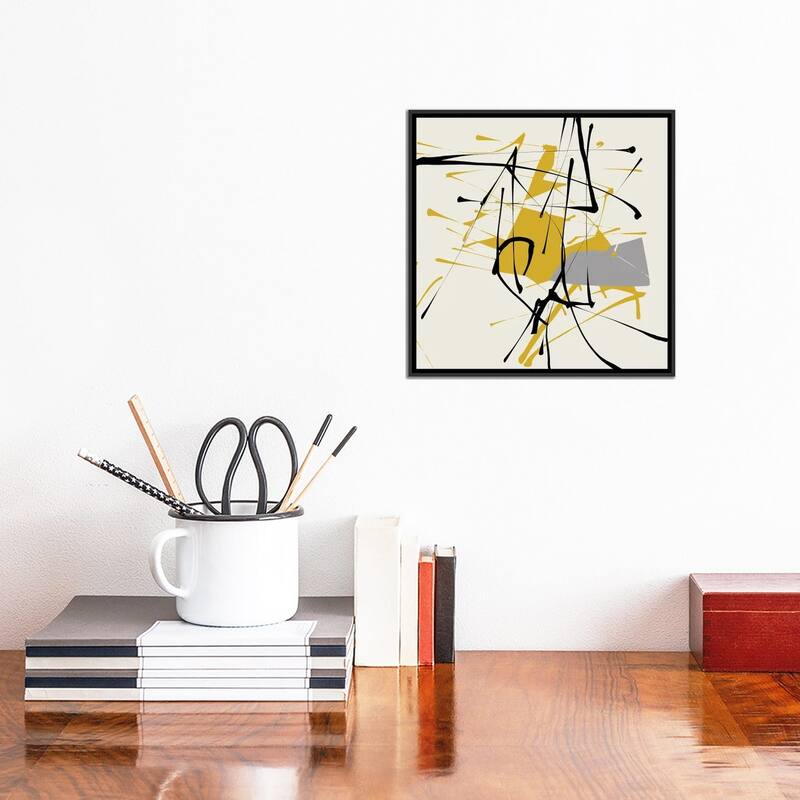 iCanvas "Remembering Pollock" by Angel Estevez Framed Canvas Print