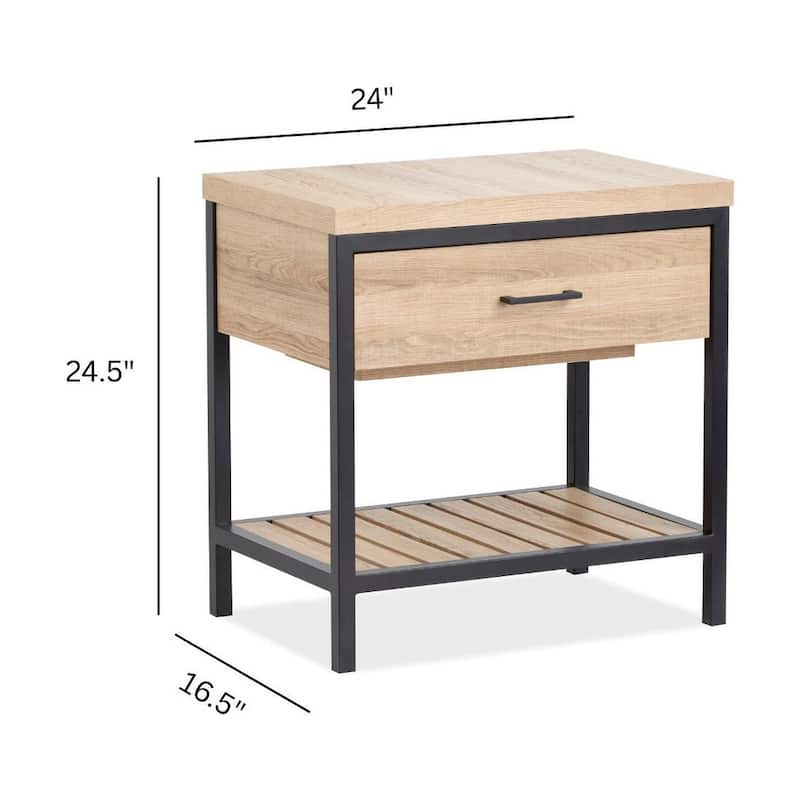 Magnussen Home Bastain Putnum Ivory Open Nightstand