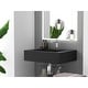 preview thumbnail 18 of 157, Pyramid Solid Surface Wall-Mounted Bathroom Sink 24" - Black
