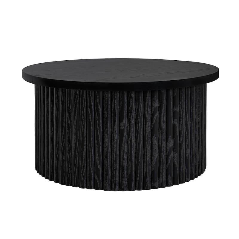 Roomfitters Round Coffee Table, Modern Accent Side Table, Wooden Center Table