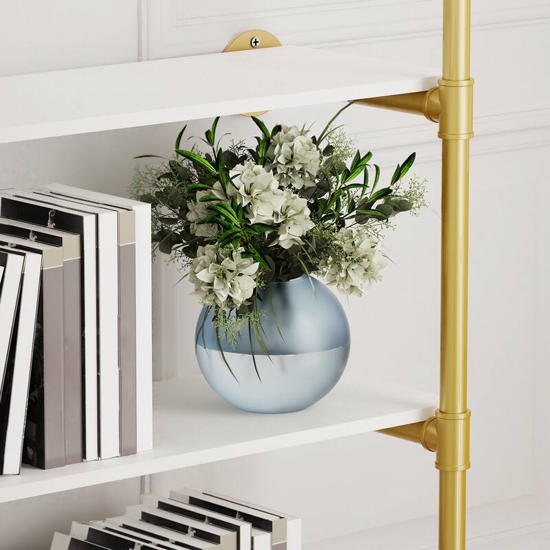 3-tier MDF Wood Industrial Pipe Wall Shelf