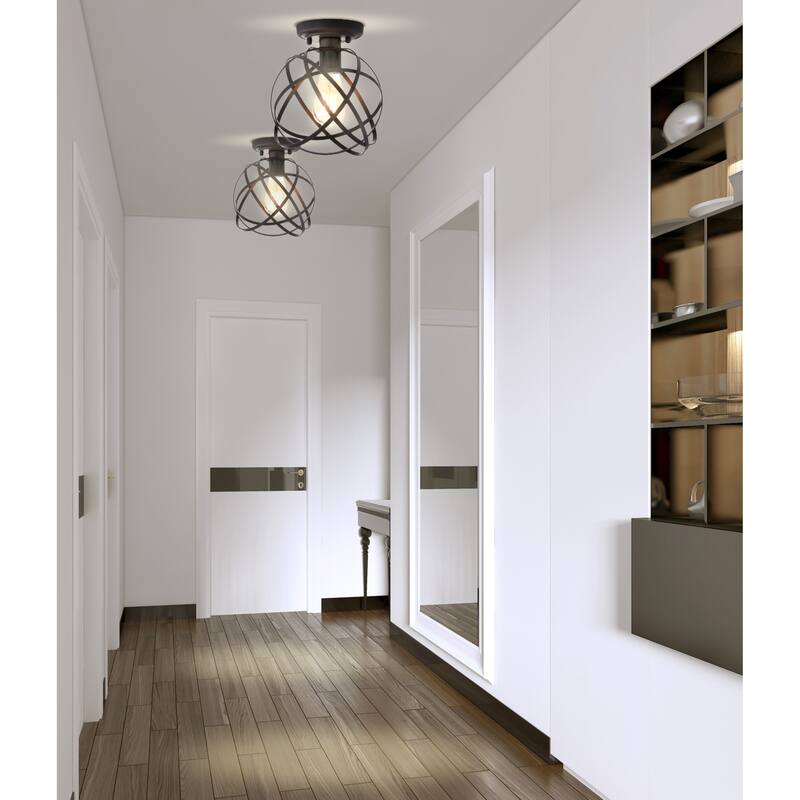 Cassidy 8.5" Orb Metal LED Flush Mount, by JONATHAN Y
