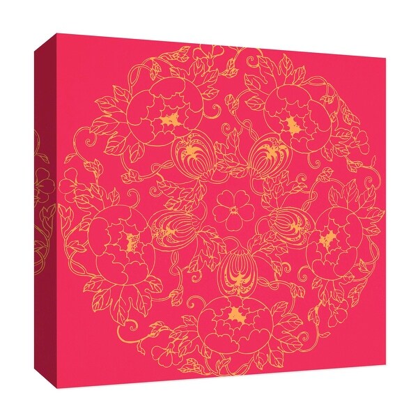 PTM Images 9-126830 PTM Canvas Collection 12" x 12" - "Circular Convolvulus II" Giclee Flowers Art Print on Canvas