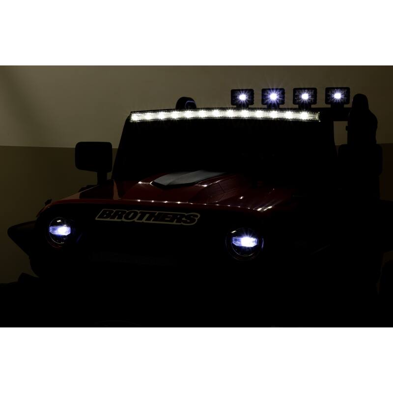 24V Kids Ride-On Car with Parent Remote, 4x200W Motors, LED Lights, Bluetooth/USB Music, Adjustable Speed