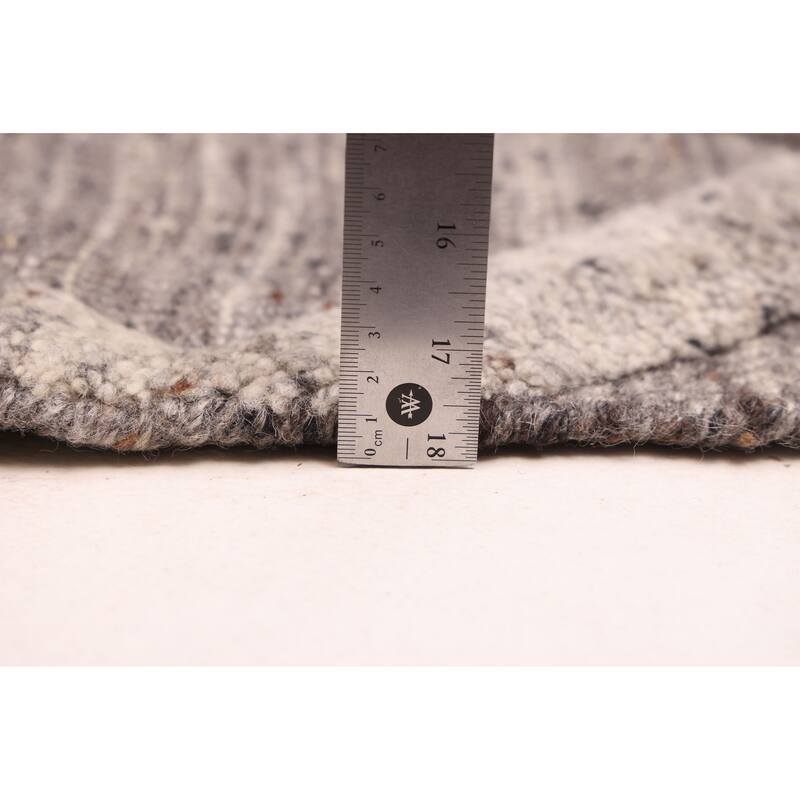 ECARPETGALLERY Hand-knotted Tangier Charcoal Wool Rug - 8'3 x 10'2