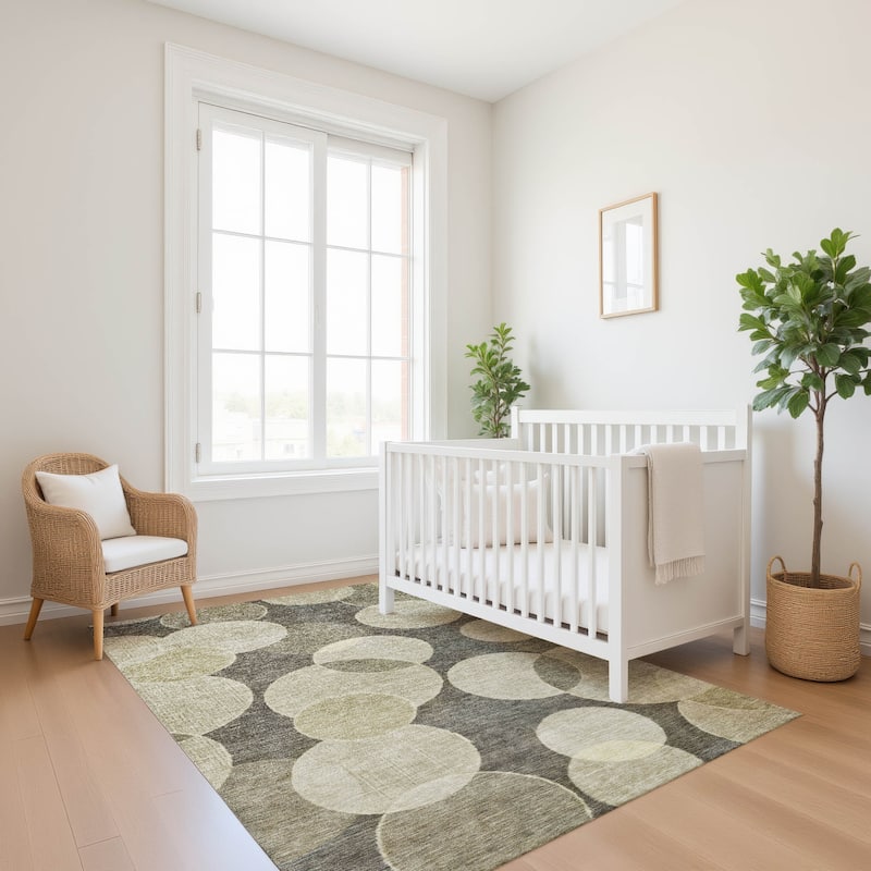 Premium Washable Super Soft Contemporary Bubbles Mayfield Rug