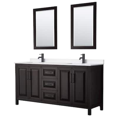 Wyndham Collection WCV252572D-QTZ-UNSM24 Daria 72" Free Standing