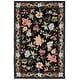 preview thumbnail 53 of 63, SAFAVIEH Handmade Chelsea Rubi French Country Floral Wool Rug 7' Square - Black - Square