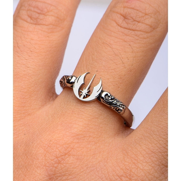 Star Wars Logo Cutout Stainless Steel Ring