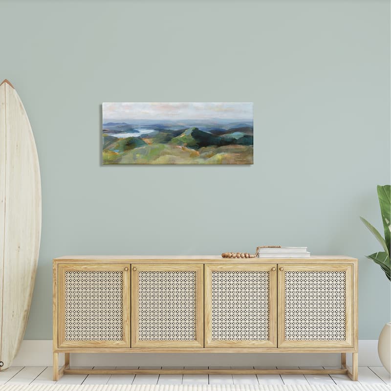 Stupell Vivid Abstract Aerial View Mountain Top Hills Canvas Wall Art, Design by Danhui Nai