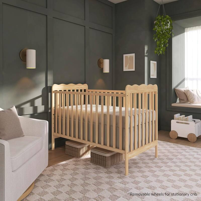 Dream On Me Natural Wood 2-in-1 Classic Convertible Crib
