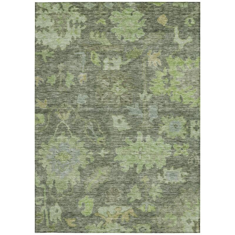 HomeRoots Floral Traditional Rectangle Outdoor Rug