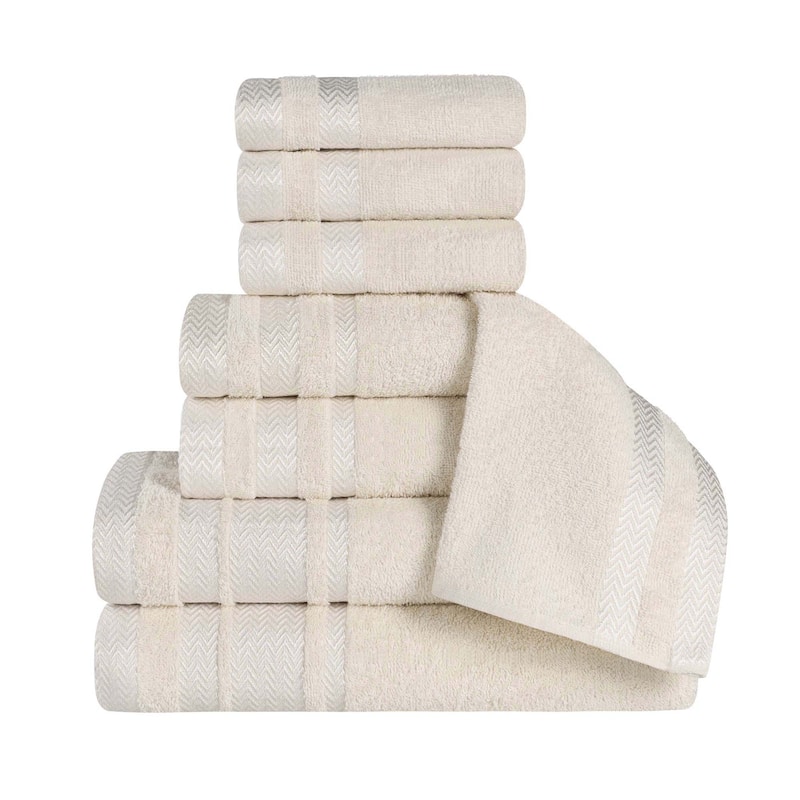 Superior Hays Cotton Medium Weight 8 Piece Bathroom Towel Set
