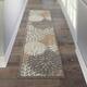 Nourison Aloha Floral Modern Indoor/Outdoor Area Rug - 2'3" x 12' Runner - Cream/Grey