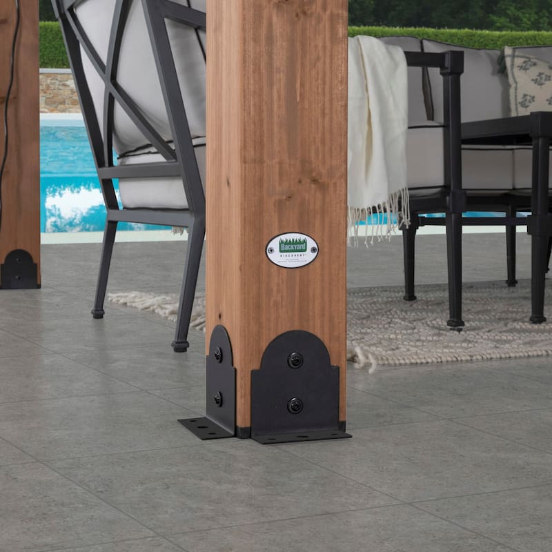 Backyard Discovery Norwood 16x12' Cedar Wood Gazebo with Steel Roof