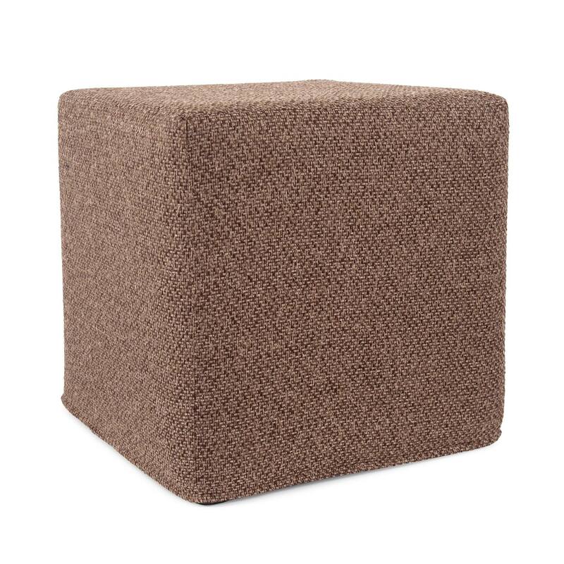 Allan Andrews No Tip Short Block Ottoman with Cover, Panama Collection - Chocolate