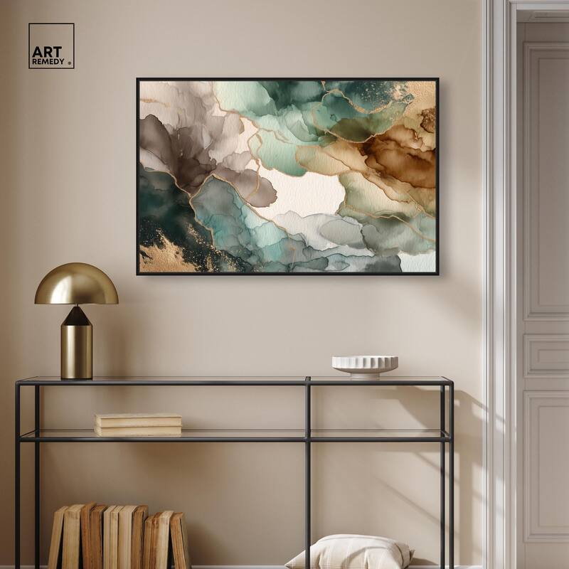 Golden Estuary II Canvas by Art Remedy