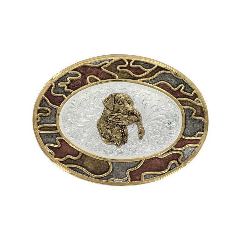 hunting dog belt buckle