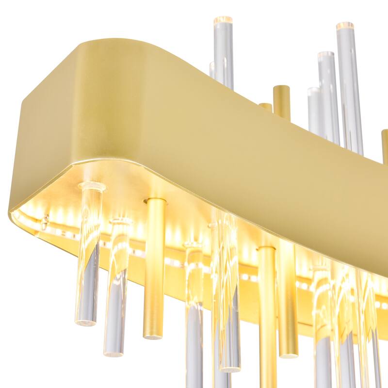Millipede 40 in LED Satin Gold Chandelier - Satin Gold