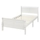 preview thumbnail 14 of 28, Twin Size Solid Wood Platform Bed Sleigh Bed with Headboard & Footboard