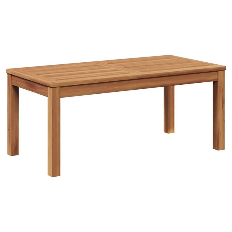vidaXL Garden Table Natural 95 x 45 x 40 cm Solid teak wood - 37.4 x 17.7 x 15.7