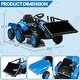 preview thumbnail 9 of 26, 3 in 1 Ride On Tractor with Trailer, 12V Kids Electric Vehicles Ride On Toy