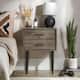 Middlebrook Notto Mid-Century 2-Drawer Nightstand - Slate Grey
