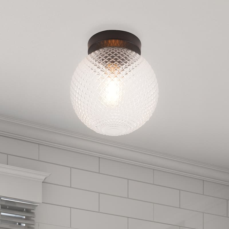 Kenroy Home Prismatic 1-Light Flush Mount - Black
