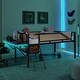 preview thumbnail 6 of 28, Full Size Metal Loft Bed with Rectangular Desk,LED Lights,Storage Shelves