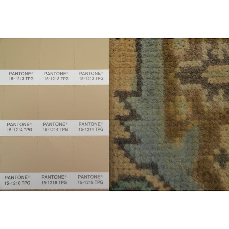 Hand Knotted Oriental 100% Wool Carpet Traditional Floral Beige & Ivories Tabriz Area Rug - 9' 6'' X 6' 7''