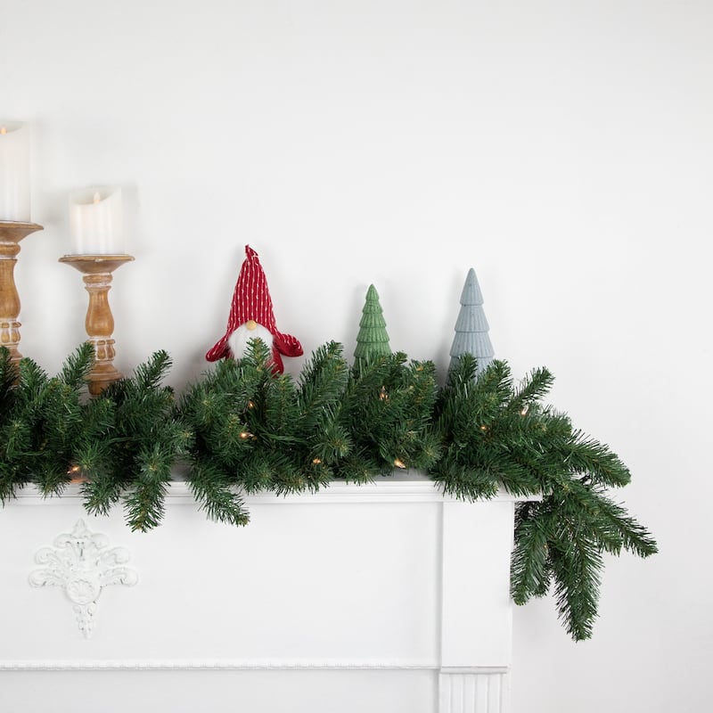 9' x 12 Buffalo Fir Artificial Christmas Garland - Clear Lights
