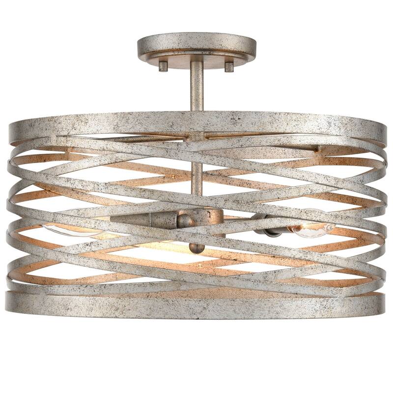 Millennium Lighting 170033 Annata 3 Light 16" Wide Semi-Flush Drum - Antique Nickel