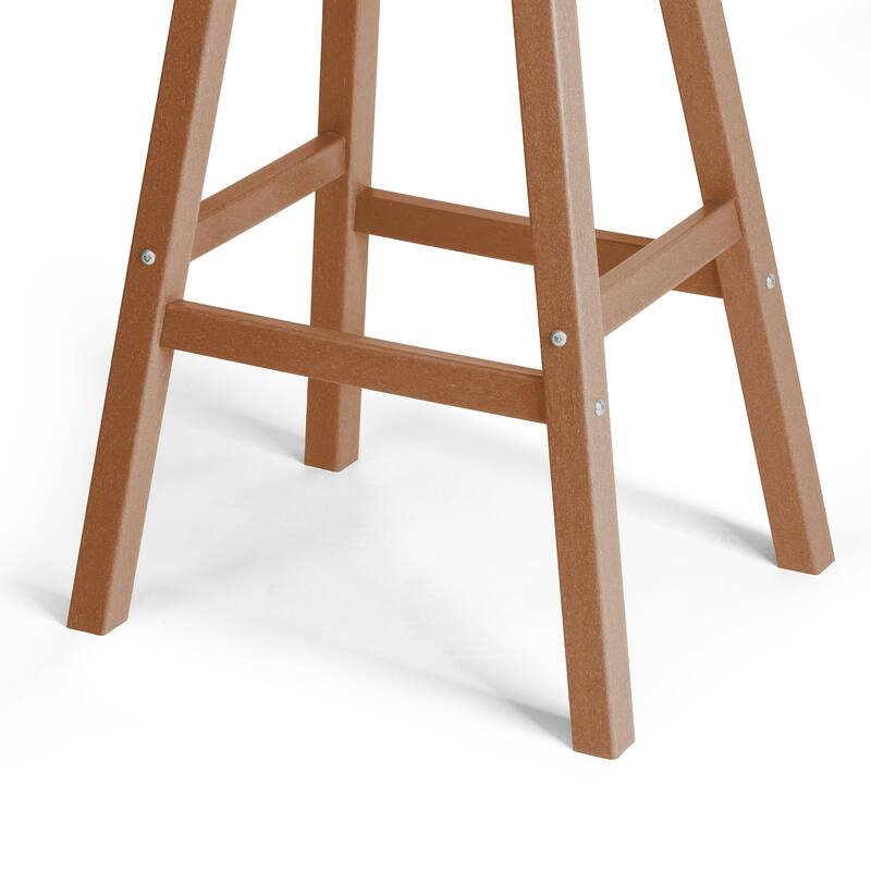 Laguna Hdpe All Weather Outdoor Patio 29" Saddle Seat Bar Stool (Set Of 3)