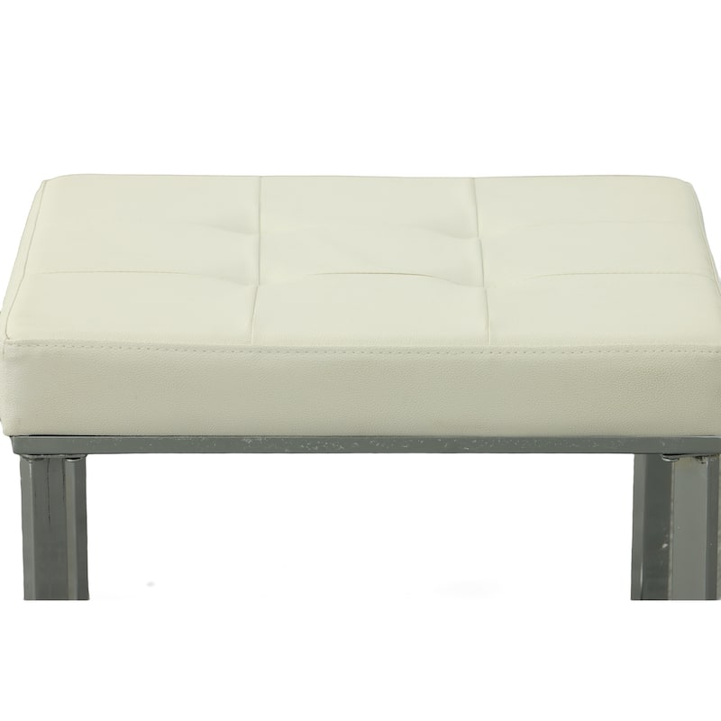 Carolina Living Summer Vanity Bench - White/Chrome