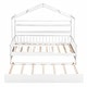 preview thumbnail 4 of 11, Pine Twin House Bed with Trundle & Shelves - Safe & Fun