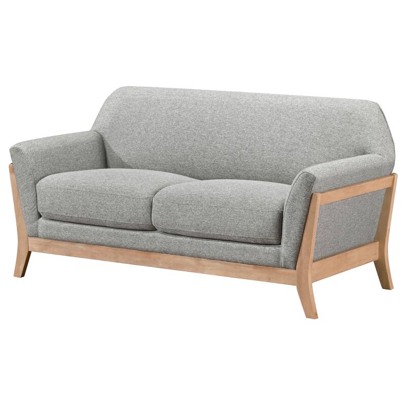 Vaughn Fabric Upholstered Flared Arm Loveseat Grey