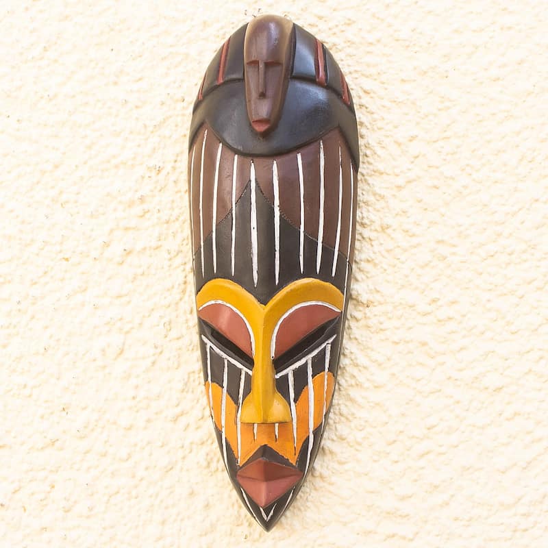 Novica Handmade Face To Face African Wood Mask