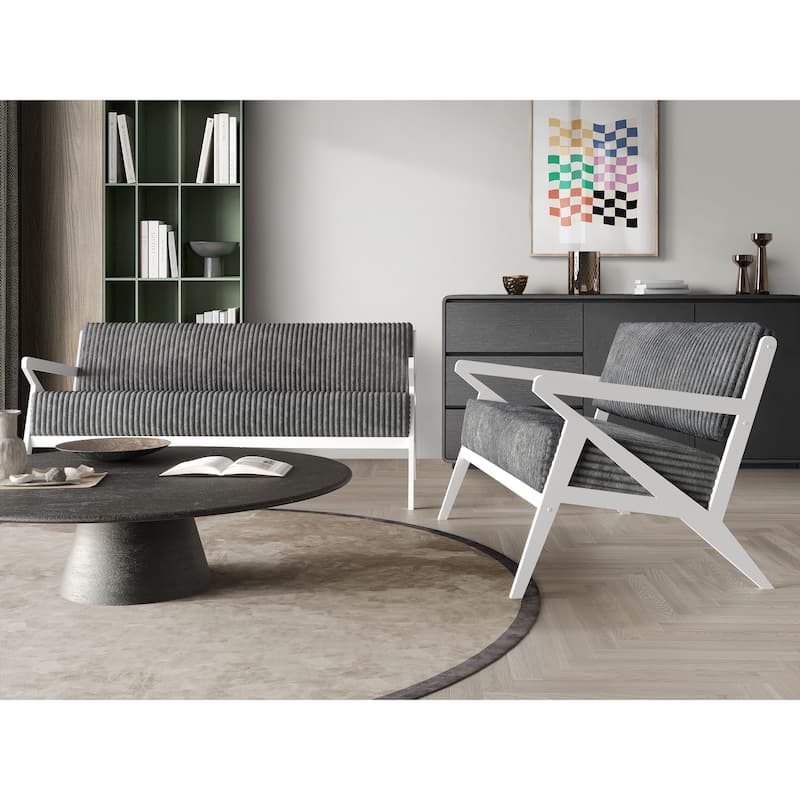 CraftPorch Chic Modern Velvet 2-Piece Upholstered Living Room Set