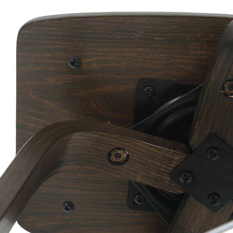 Pelya Leather Swivel Square Counter Stool with Wood Legs and Chrome Footrest for Kitchen Island or Dining Area Set of 2